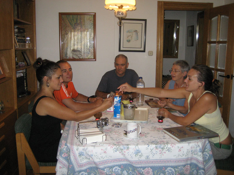 host family at the dinner table