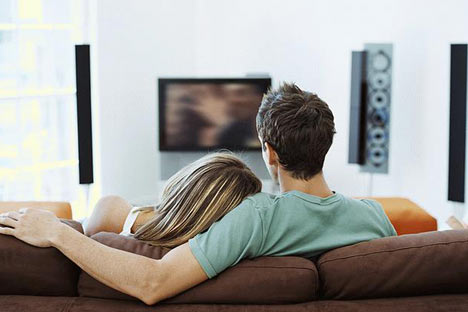 students watching english tv students watching english tv