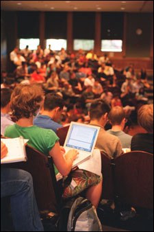 taking lecture notes with a laptop taking lecture notes with a laptop